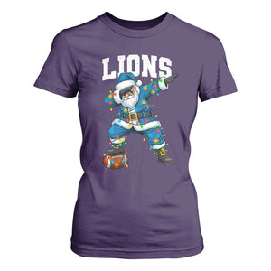 LF Christmas T Shirt For Women Funny Dabbing Santa Football Lovers Game Day TS10 Purple Print Your Wear
