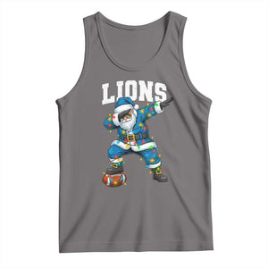 LF Christmas Tank Top Funny Dabbing Santa Football Lovers Game Day TS10 Deep Heather Print Your Wear