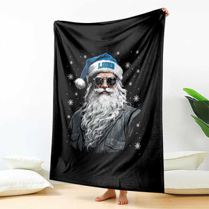 Vintage DFL Christmas Throw Blanket Retro Santa Lions Fan Game Day TS10 Print Your Wear