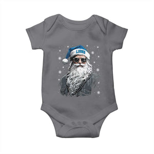 Vintage DFL Christmas Baby Onesie Retro Santa Lions Fan Game Day TS10 Charcoal Print Your Wear