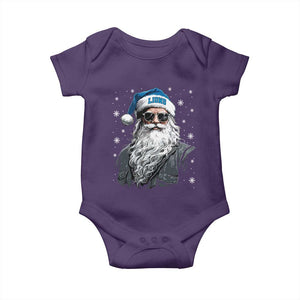 Vintage DFL Christmas Baby Onesie Retro Santa Lions Fan Game Day TS10 Purple Print Your Wear