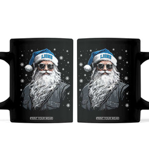 Vintage DFL Christmas Coffee Mug Retro Santa Lions Fan Game Day TS10 Black Print Your Wear
