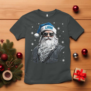 Vintage DFL Christmas T Shirt Retro Santa Lions Fan Game Day TS10 Dark Heather Print Your Wear