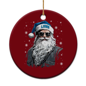 Vintage DFL Christmas Ceramic Ornament Retro Santa Lions Fan Game Day TS10 1pc Red Print Your Wear