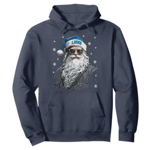 Vintage DFL Christmas Hoodie Retro Santa Lions Fan Game Day TS10 Navy Print Your Wear
