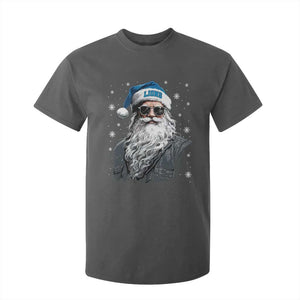 Vintage DFL Christmas T Shirt For Kid Retro Santa Lions Fan Game Day TS10 Dark Heather Print Your Wear
