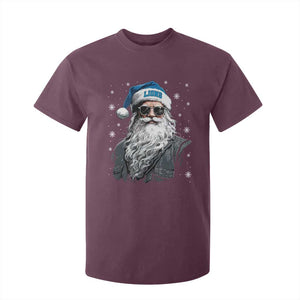 Vintage DFL Christmas T Shirt For Kid Retro Santa Lions Fan Game Day TS10 Maroon Print Your Wear