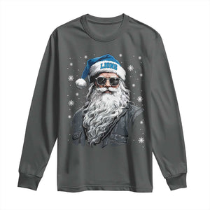 Vintage DFL Christmas Long Sleeve Shirt Retro Santa Lions Fan Game Day TS10 Dark Heather Print Your Wear