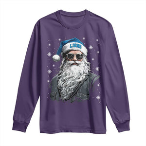 Vintage DFL Christmas Long Sleeve Shirt Retro Santa Lions Fan Game Day TS10 Purple Print Your Wear