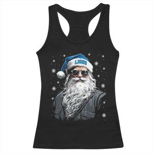 Vintage DFL Christmas Racerback Tank Top Retro Santa Lions Fan Game Day TS10 Black Print Your Wear