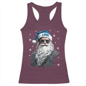 Vintage DFL Christmas Racerback Tank Top Retro Santa Lions Fan Game Day TS10 Maroon Print Your Wear