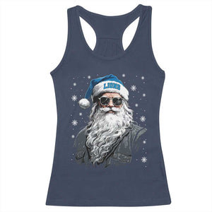 Vintage DFL Christmas Racerback Tank Top Retro Santa Lions Fan Game Day TS10 Navy Print Your Wear