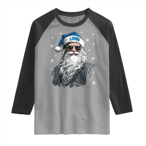 Vintage DFL Christmas Raglan Shirt Retro Santa Lions Fan Game Day TS10 Sport Gray Black Print Your Wear