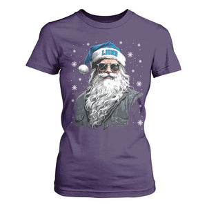Vintage DFL Christmas T Shirt For Women Retro Santa Lions Fan Game Day TS10 Purple Print Your Wear