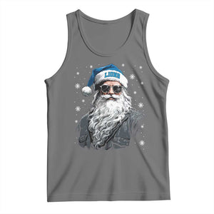 Vintage DFL Christmas Tank Top Retro Santa Lions Fan Game Day TS10 Black Heather Print Your Wear