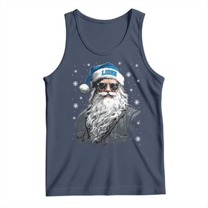 Vintage DFL Christmas Tank Top Retro Santa Lions Fan Game Day TS10 Navy Print Your Wear