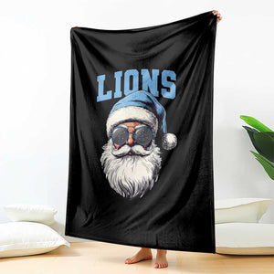LF Football Christmas Throw Blanket Vintage Santa Claus Face Game Day TS10 Print Your Wear