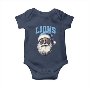 LF Football Christmas Baby Onesie Vintage Santa Claus Face Game Day TS10 Navy Print Your Wear