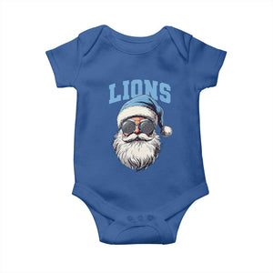 LF Football Christmas Baby Onesie Vintage Santa Claus Face Game Day TS10 Royal Blue Print Your Wear