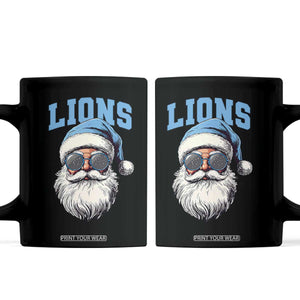 LF Football Christmas Coffee Mug Vintage Santa Claus Face Game Day TS10 Black Print Your Wear