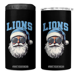 LF Football Christmas 4 in 1 Can Cooler Tumbler Vintage Santa Claus Face Game Day TS10 One Size: 16 oz Black Print Your Wear