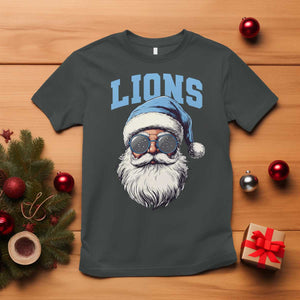 LF Football Christmas T Shirt Vintage Santa Claus Face Game Day TS10 Dark Heather Print Your Wear
