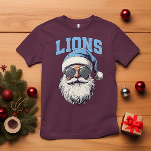 LF Football Christmas T Shirt Vintage Santa Claus Face Game Day TS10 Maroon Print Your Wear