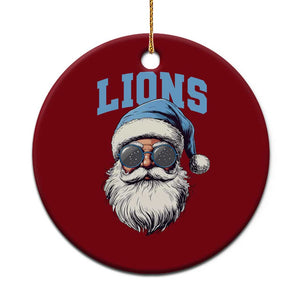 LF Football Christmas Ceramic Ornament Vintage Santa Claus Face Game Day TS10 1pc Red Print Your Wear