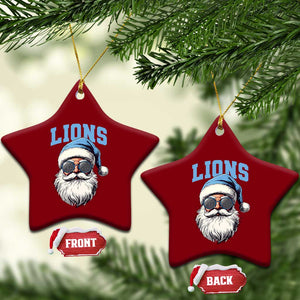 LF Football Christmas Ceramic Ornament Vintage Santa Claus Face Game Day TS10 Print Your Wear