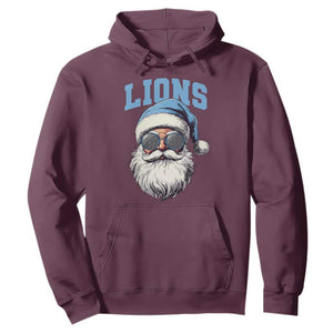 LF Football Christmas Hoodie Vintage Santa Claus Face Game Day TS10 Maroon Print Your Wear