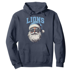 LF Football Christmas Hoodie Vintage Santa Claus Face Game Day TS10 Navy Print Your Wear