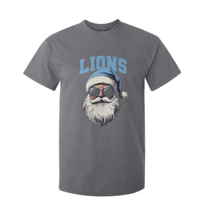 LF Football Christmas T Shirt For Kid Vintage Santa Claus Face Game Day TS10 Charcoal Print Your Wear