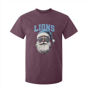 LF Football Christmas T Shirt For Kid Vintage Santa Claus Face Game Day TS10 Maroon Print Your Wear