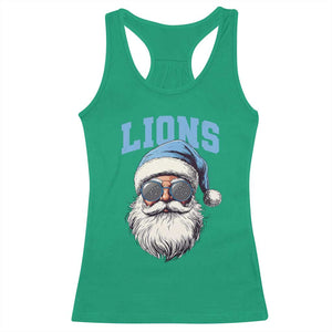 LF Football Christmas Racerback Tank Top Vintage Santa Claus Face Game Day TS10 Irish Green Print Your Wear