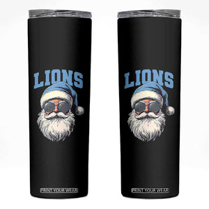 LF Football Christmas Skinny Tumbler Vintage Santa Claus Face Game Day TS10 Black Print Your Wear