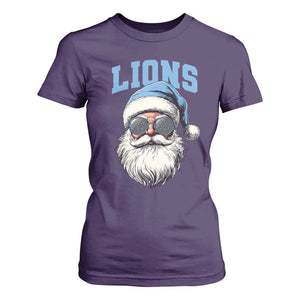 LF Football Christmas T Shirt For Women Vintage Santa Claus Face Game Day TS10 Purple Print Your Wear