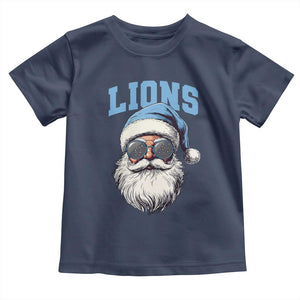 LF Football Christmas Toddler T Shirt Vintage Santa Claus Face Game Day TS10 Navy Print Your Wear