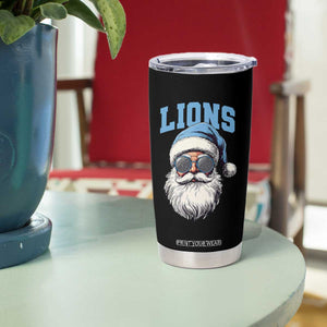 Detroit Football Christmas Tumbler Cup Vintage Santa Claus Face Game Day TS10 Print Your Wear
