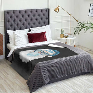 Christmas LF Throw Blanket Vintage Retro Santa Bubble Gum Game Day TS10 Print Your Wear