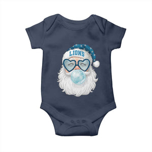 Christmas LF Baby Onesie Vintage Retro Santa Bubble Gum Game Day TS10 Navy Print Your Wear