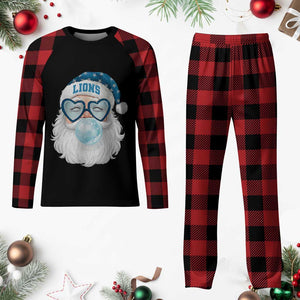 Christmas LF Plaid Pajama Set Vintage Retro Santa Bubble Gum Game Day TS10 Buffalo Plaid Print Your Wear