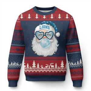 Christmas LF Ugly Christmas Sweater Vintage Retro Santa Bubble Gum Game Day TS10 Navy Red Print Your Wear