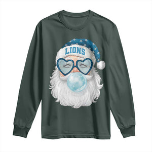 Christmas LF Long Sleeve Shirt Vintage Retro Santa Bubble Gum Game Day TS10 Dark Forest Green Print Your Wear