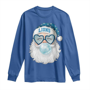 Christmas LF Long Sleeve Shirt Vintage Retro Santa Bubble Gum Game Day TS10 Royal Blue Print Your Wear
