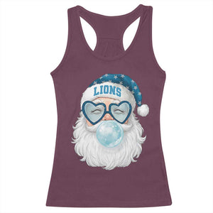 Christmas LF Racerback Tank Top Vintage Retro Santa Bubble Gum Game Day TS10 Maroon Print Your Wear