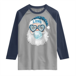 Christmas LF Raglan Shirt Vintage Retro Santa Bubble Gum Game Day TS10 Sport Gray Navy Print Your Wear