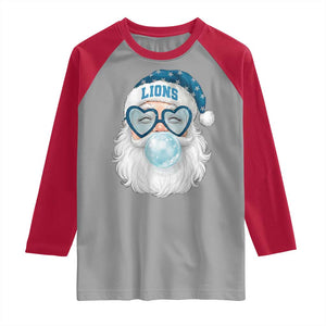 Christmas LF Raglan Shirt Vintage Retro Santa Bubble Gum Game Day TS10 Sport Gray Red Print Your Wear