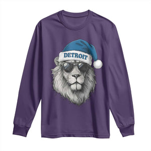 Vintage LF Christmas Long Sleeve Shirt Game Day Santa Hat Football Lovers TS10 Purple Print Your Wear