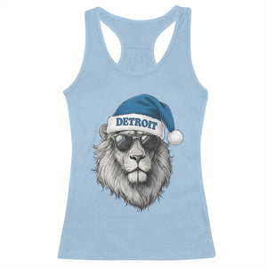Vintage LF Christmas Racerback Tank Top Game Day Santa Hat Football Lovers TS10 Light Blue Print Your Wear