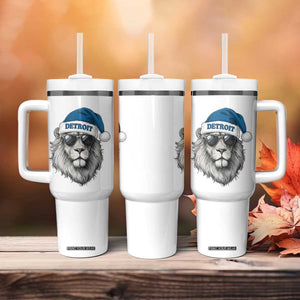 Vintage LF Christmas Tumbler With Handle Game Day Santa Hat Football Lovers TS10 Print Your Wear